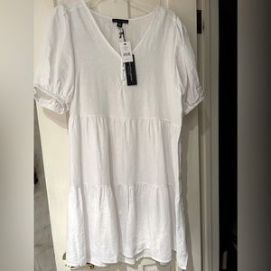 Saks Fifth Avenue White Linen Dress, size XL